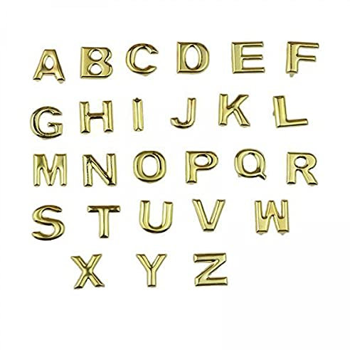 Nishiyuenyi 3X 26x Buchstaben A Z Metall Nieten Spikes für Gürtel Taschen Garment Art Decor