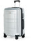 TANTOMI Hartschalen-Handgepäck Koffer Mittelgroß aus ABS+PC – Reisekoffer mit 4 Drehbaren Rollen (360°), Trolley mit Aluminium-Teleskopstange und 3 Stelige-Zahlenschloss (L – 65L, Silber)