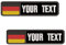 misscase 2 Stücke Benutzerdefinierte deutsche Militär Name Patch, personalisierte gestickte Text Namensschild mit Klettverschluss/Aufbügel (6x1.5in)