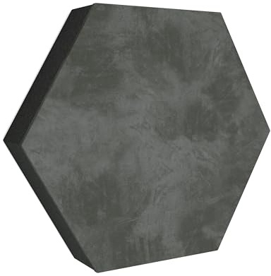 2er-Pack – Dekorative Samtstoff-Akustikpaneele Cinematic | Reduziert Echo – Schallabsorption – Schalldämmung | Akustikoptimierung | Farbe: [HEXAGON | Grau]