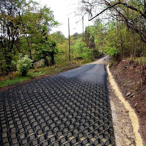 GFXYQPDNV Ground Grid Fixable Pea Gravel Stabilizer for Driveway/Walkway/Embankment 2 Inch, Steep Creek Bank/Slope Soil Support Mesh(4x9 m/13x30 ft)-1