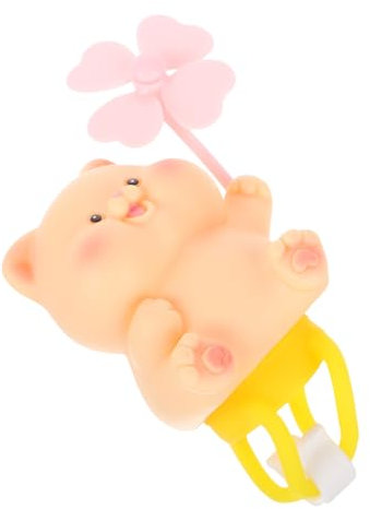 iplusmile Pig Bike Handlebars Mount With Mini Fan Bicycle Bells Doll Bicycle Horns Motorcycle Bike Bells Creative Car Dashboard Decoration