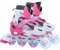 YENTAKE Rollschuhe, Inliner Roller Skates mit 3 Größen Verstellbar, LED Rädern, Mehrere Größenoptionen, Inlineskates für Kinder Erwachsene Jungen Mädchen (Rosa, S (26-32 EU / 170-203 MM))