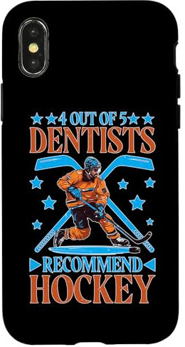 iPhone X/XS 4 Out Of 5 Dentists Recommend Hockey Ice Hockey Fan Gear Case