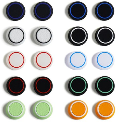 20 Pièces Ps5 Pro Poignées Pouce Silicone,Grip Joystick Ps5 Protection Manette,Capuchon Joystick,Apuchon Joystick Switch,Joysticks de Remplacement en Silicone,Verwendung für P-S4/P-S-3/P-S2/X-Box One