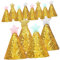 ibasenice 12st Stern Geburtstag Hut Mini-zylinder-stirnband Geburtstag Kegelhüte Sonnenhut Für Party Paket Kindermütze Leuchtstäbe Für Lichtschwert Favorisieren Glühen Tuch