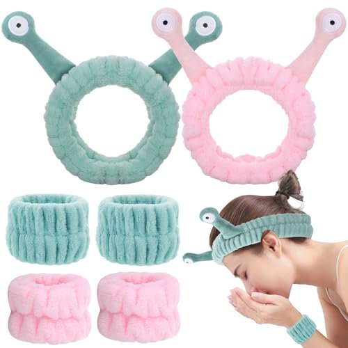 2 Set Spa Stirnband Für Frauen Haarband Kosmetik Stirnband Elastic Spa Haarbänder Make Up Skincare Headband Damen Kosmetik Haarband zum Abschmink Waschen Gesicht für Yoga Sport Hautpflege