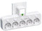 Multiprise Murale avec 4 Prises EU, 2 Ports USB, 1 Port Type-C, Interrupteurs Individuels (5 Prises Blanc)