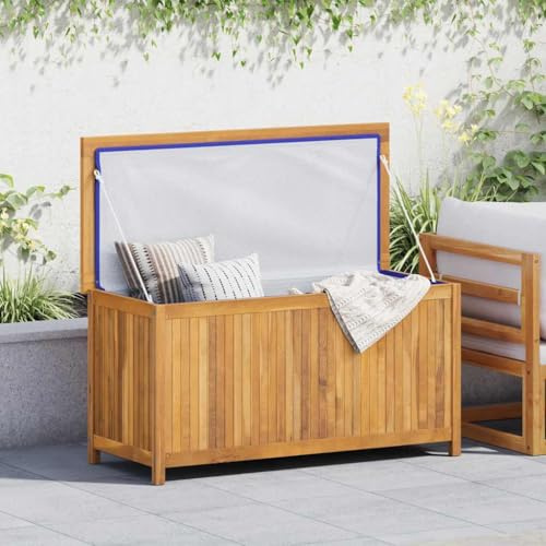 Lumanois Boîte de Jardin 114x50x58 cm Bois Massif de Teck Coffres de Jardin Brun,318732