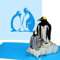 Pop-Up Karte Pinguin - Pinguine - 3D Pinguin Geburtstagskarte, Einladung Zoo, Gutschein & Einladungskarte