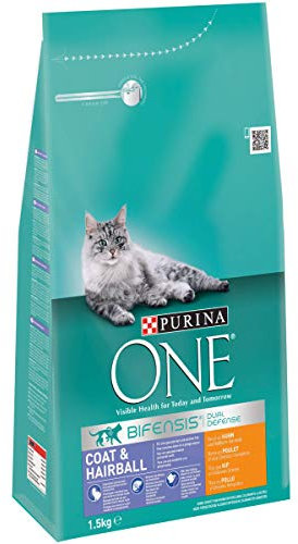 One Coatund Hairball Katzenfutter Huhn, 1,5 kg