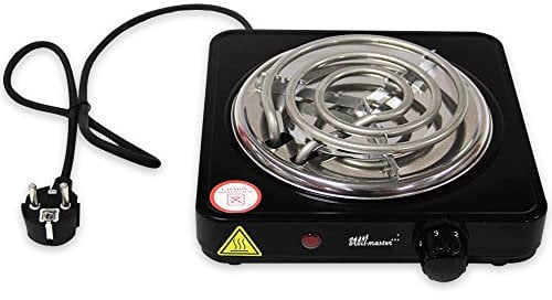 broil-master® Accenditore Elettrico per Shisha - 1000 W, Regolatore di Temperatura a 5 Livelli, Protezione dal Surriscaldamento, Nero - Accenditore Narghilè, Accendi Carbonella