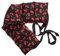 Bio-Dinkelkissen 7-Kammer mit Band, 65x15 cherry-black - Wärme-Gürtel, langes Kissen zum Binden, Rücken