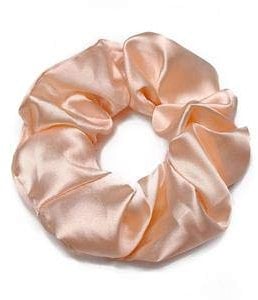 Waterlily 100% Mulberry Silk Scrunchie 19momme Charmeuse Hair Ties Scrunchies for Women Girls Soft Natural Care (Rose Gold)