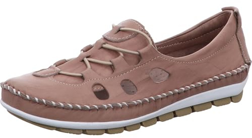 Gemini 003115-01 Damen Ballerina Slipper Mokassins Leder, Größe:41 EU, Farbe:Braun