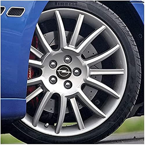 4 Stück Radnabenkappen für Opel Astra H G J Insignia Mokka Zafira Corsa 64MM, Nabendeckel Radnabenabdeckung Nabenkappen Felgendeckel Radkappen Wheel Hub Caps