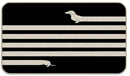 Dachshund Dog Themed Doormat for Dachshund Lover House Porch Front Entrance, 17 x 30 Inch, Funny Vintage Entryway Door Mat Decor, Bedroom Non-Slip Rubber Backing, Dachshund Decor