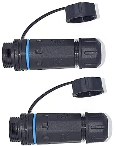 PENGLIN 2PCS Shielded RJ45 Waterproof Panel Mount Connector IP68 Cat5/5e/6 8P8C Ethernet LAN Cable Coupler Female to Female Outdoor Network Adapter