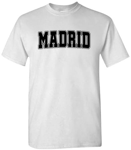 World Soccer Retro Club Men's Fan Apparel, Madrid - White Shirt, XXXXXL