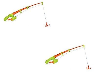 PNJB, Duck Kids Hook Duck Style Bath Toys, Summer Garden Pool Toy Rod Set, Ducks With Hooks, Little Ducks, Paddling Pool Toys For Toddlers, Best Gift Idea (2PCS)
