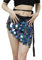 Pailletten Rock Damen Sexy für Bauchtanz Geldbörse Rechteckig Glitzer Schal Mini Hüftrock über dem Knie Meerjungfrau Hüfte Wrap Rave Karneval Kostüm