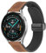 FiiMoo Ersatzarmband Kompatibel mit Garmin Venu 3/Venu 2/Forerunner 265/Forerunner 255 Lederarmbänder, 22mm Magnetisch Armband, [Verstellbare], Ersatz Magnetbänder für Garmin Vivoactive 4-Braun
