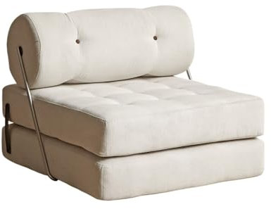 Schlafsofa- Boden-Schlafsofa, zusammenklappbares Lazy-Schlafsofa, verstellbare Bodencouch mit Metallrahmen, umwandelbare Chaiselongue for Wohnzimmer, Schlafzimmer, Balkon ,Bequemes Schlafsofa für klei