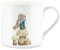 Cute Bunny Rabbit Mug - Floral Rabbit Mushrooms Present Bone China White Mug - Tea/Coffee Gift for Animal Lovers