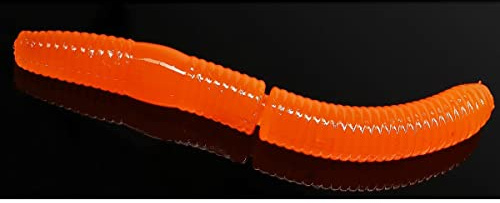 Libra Lures Fatty D'Worm Knoblauch Forellen Köder Tauwurm Imitation Zander Huchen Süßwasser Schwimmend 6,5cm 10 Stück Raubfisch