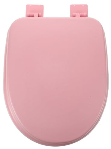 U Shaped Foam Padded Toilet Seat Cover, Soft Slow Close Pink | High Resilience Cushion, Silent Closing Action, Home and Hotel Bathrooms, Universal Fit for U Shape Bowls