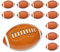 Novelty Place Riesen Aufblasbarer Rugbyball American Football Set für Kinder, Outdoor Garten Spiel Spielzeug 40 cm (Packung mit 12)