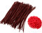 Sumind 200 Stück Rot Pom Poms Flauschige Pompons und 100 Stück Braun Pfeifenreiniger Chenille Vorbauten für Weihnachten Handwerk DIY Herstellung