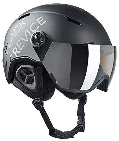 Black Crevice Skihelm Vail mit Visier, matt schwarz/schwarz, L (58-61 cm)…
