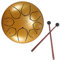 Konesky Steel Tongue Drum, 6 Zoll Stahlzungentrommel Hand Pan Percussion Drum für Meditation, 8 Tone Ätherisches Schlagzeug Instrumentarium mit Trommel Tragetasche, 2 Drumsticks, 4 Fingerpicks