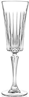 6 Flûtes/Coupes à Champagne en Cristal - Service Concorde (21 cl -23 cm) - Maison Artisan du Cristal KLEIN - Coffret Cadeau - Estampillé : Klein 54120 Baccarat France