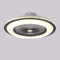 DLGGO Tranquila techo invisible ventilador con ventilador de techo Iluminación LED Luces regulables 3 la velocidad del viento regulable con mando a distancia Moderno control del ventilador de la lámpa