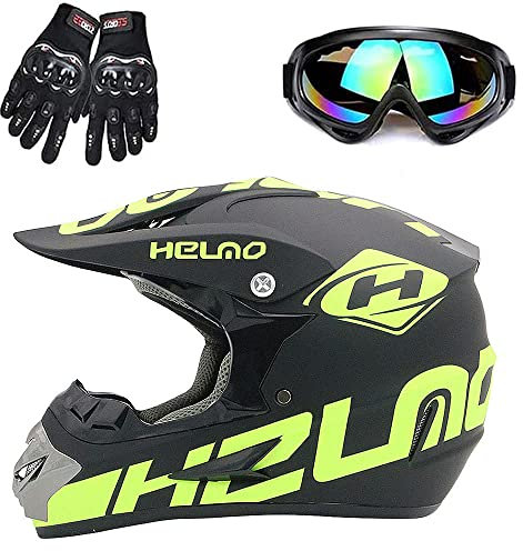 ZJRA Jugend Motorradhelme,Kinderfahrradreithelm,Junge Und Mädchen, Roller Ski ATV Helm,DOT/ECE-Zertifizierung,Geeignet Für Alle Jahreszeiten,21,L