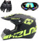 ZJRA Jugend Motorradhelme,Kinderfahrradreithelm,Junge Und Mädchen, Roller Ski ATV Helm,DOT/ECE-Zertifizierung,Geeignet Für Alle Jahreszeiten,21,L
