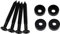 Hordion Lot de 4 vis de montage pour manche de guitare électrique, acoustique, basse, noir