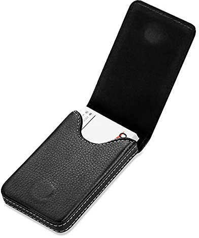Ocadux Leder Visitenkartenetui für Damen oder Herren, Große Tasche Visitenkartenetui Kreditkartenetui Leder Namenskartenhalter mit Magnetverschluss, für 25 Visitenkarten, Schwarz