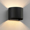 ledscom.de Wandleuchte RUNEL für außen, IP65, Up-/Downlight, schwarz matt, rund, 1x G9 max. 10W