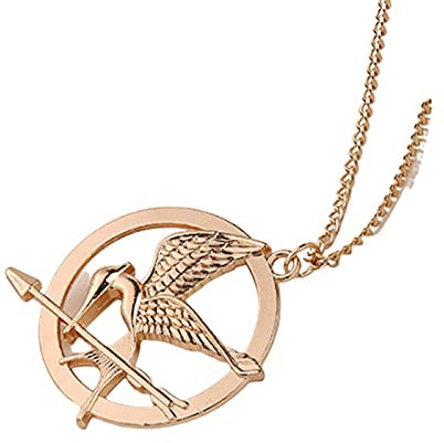 The Hunger Games Mockingjay Herren Damen Halskette Accessoires Film Fan Geschenk Gold