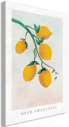 murando - Wandbilder Zitrone 40x60 cm 1 tlg - Wand Deko Vlies Leinwand Bilder Groß Wanddeko Wohnzimmer Schlafzimmer Kunstdrucke - Food gelb Obst Essen b-A-0828-b-a