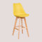 SKLUM Barhocker mit Kunstlederkissen Nordic Gelb Curry ↑76 cm