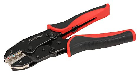 Toprema Crimping Tool for Heat Shrink Connectors Ratcheting Wire Crimper Ratchet Terminal Plier Hand Crimp Tool