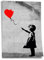 Printistico Poster Banksy - Balloon Girl (Mädchen mit Luftballon) Street Art Klassiker Kunstdruck ohne Rahmen, Wandbild - A4, A3, A2, A1, A0, XXL - Wohnzimmer, Schlafzimmer, Küche, Deko