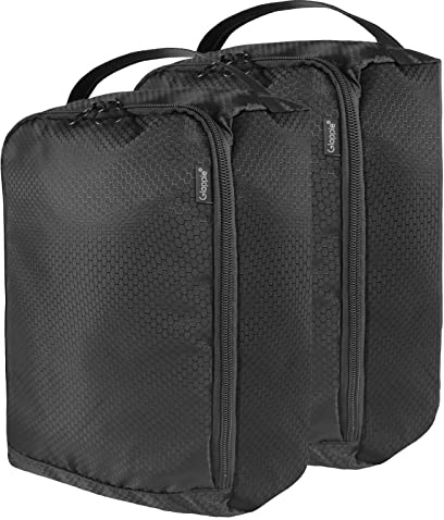 Gloppie 2 Pcs Large Travel Shoe Bag, Wellington Boot Bag Water Resistant Storage Non-Woven Welly Travel Carry Case, Black Honeycomb