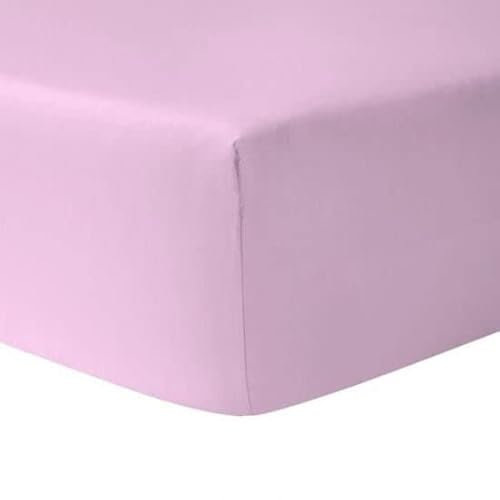Drap Housse Coton (Rose Pale, 90 X 190 cm)
