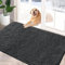 YOOTUKL Saugfähige Chenille Fußmatte für den, rutschfeste Badematte, schlammiger Hund, waschbare Matte, schnell trocknende, weiche Mikrofaser, strapazierfähige Gummiunterseite (grau, 60X90)
