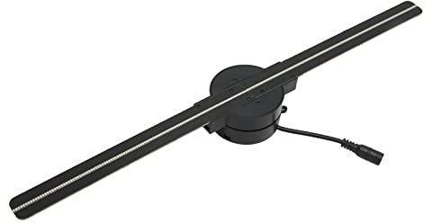 3D Hologram Fan, Multiple Control Methods 2000x224 Custom Arrangement 3D Hologram Fan WiFi Projector 100‑240V Fixed with 224 LED Light Beads for Shop (UK Plug)